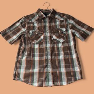 The North Face Brown Plaid Casual Shirt